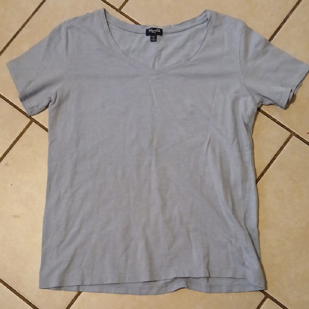 SPLENDID Womens Size S Light Blue Short Sleeve Vneck Tshirt